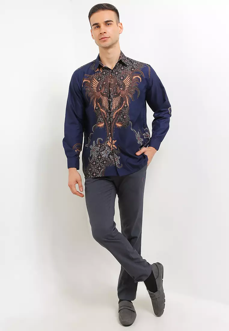Kawiswara Kemeja Batik Exclusive Premium Pria Casual Modern Lengan Panjang