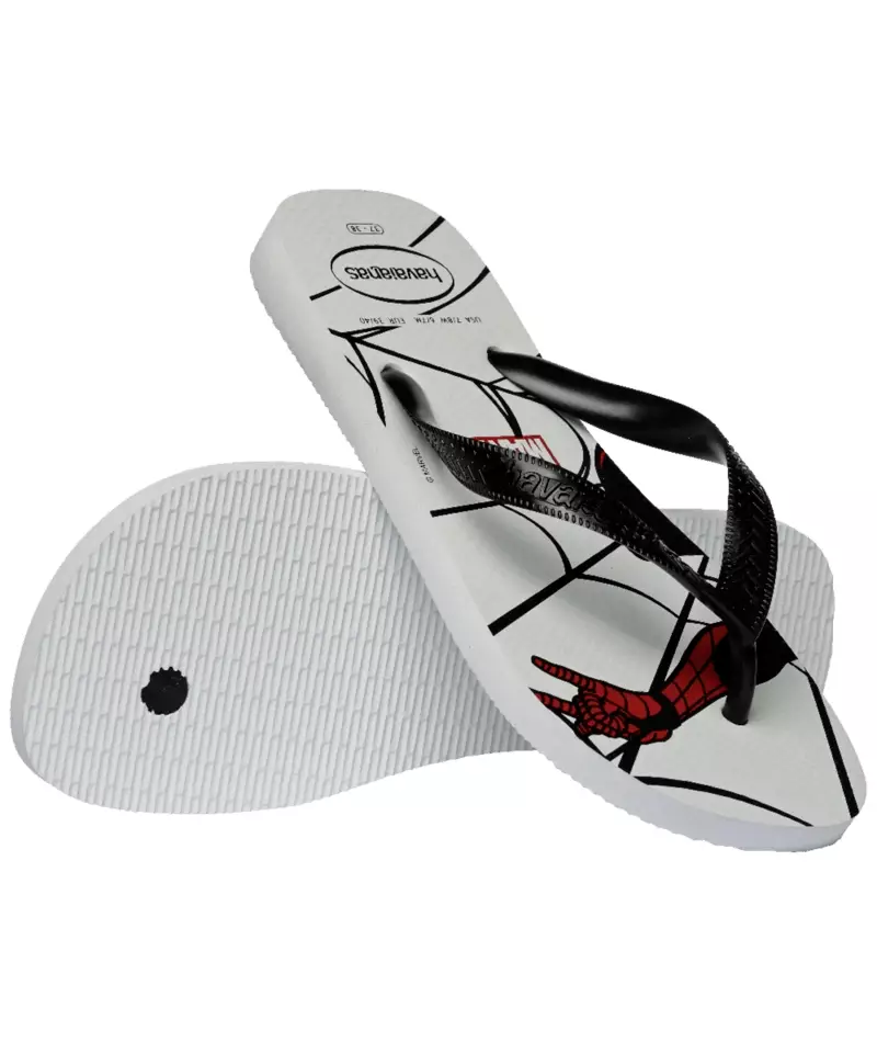 Havaianas Top Marvel Logomania White/Black - Sandal Pria