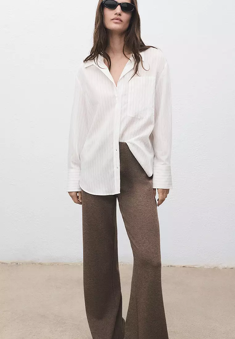 Knitted Trousers With Elastic Waistband