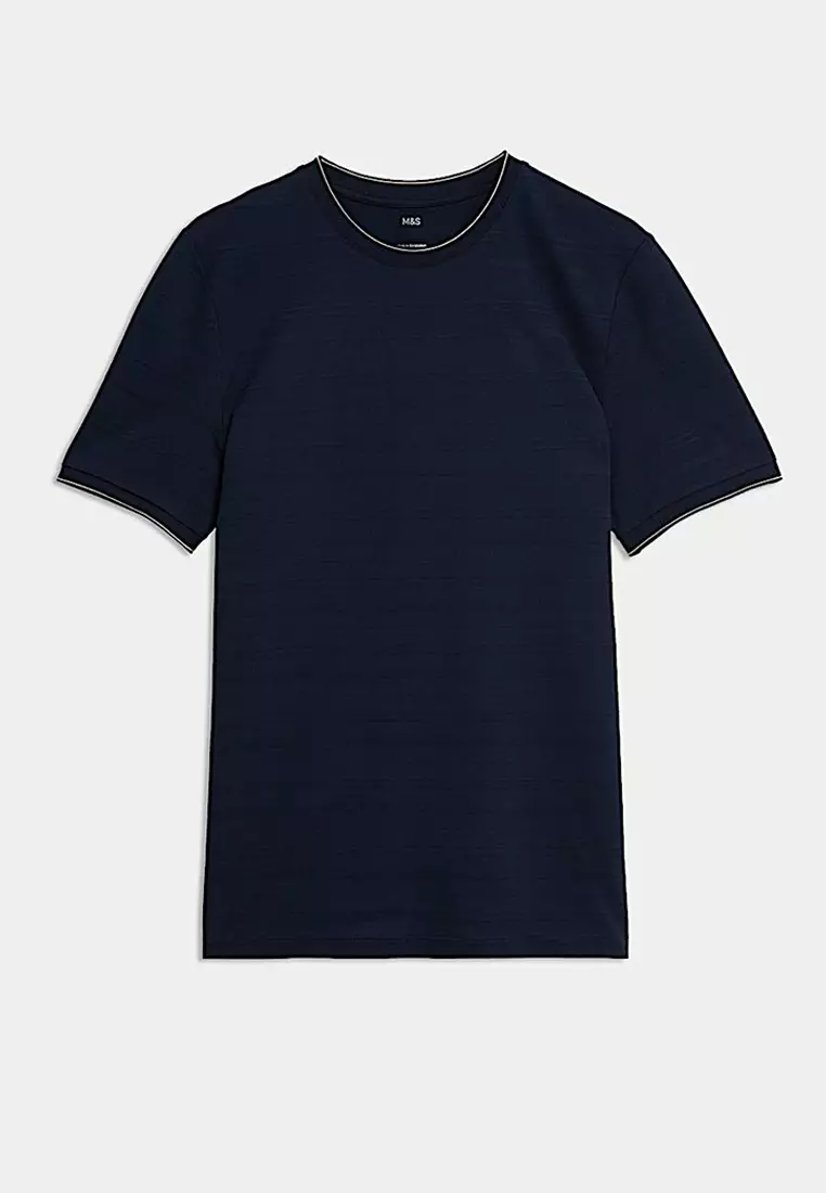 Pure Cotton Textured T-Shirt