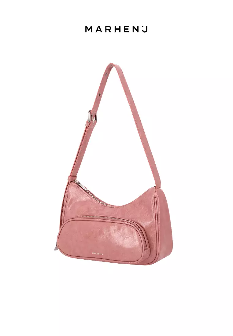 ELLEN Vegan Leather Crossbody Bag Pink