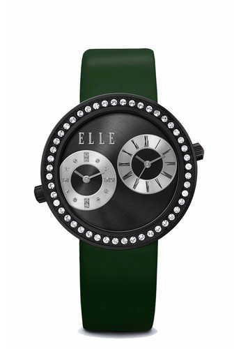 Elle Time EL20273S04N Green Leather Strap Woman Watches