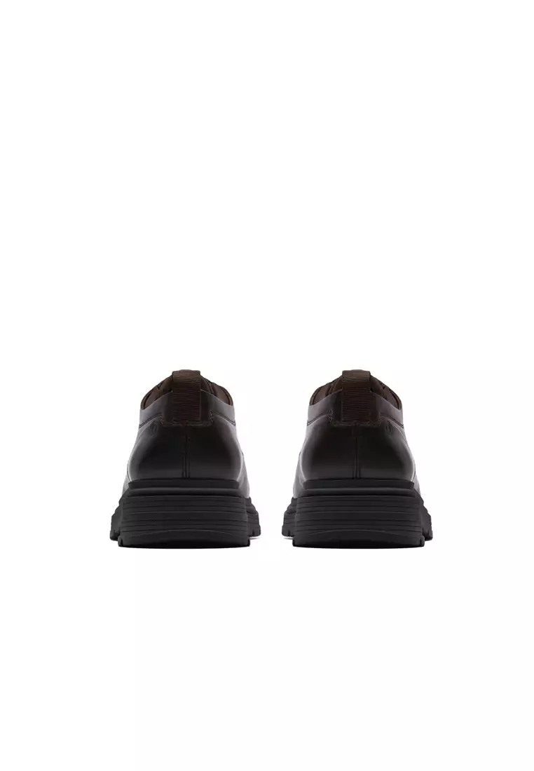 Mens Badbury Lace Derby Shoes - Dark Brown Lea