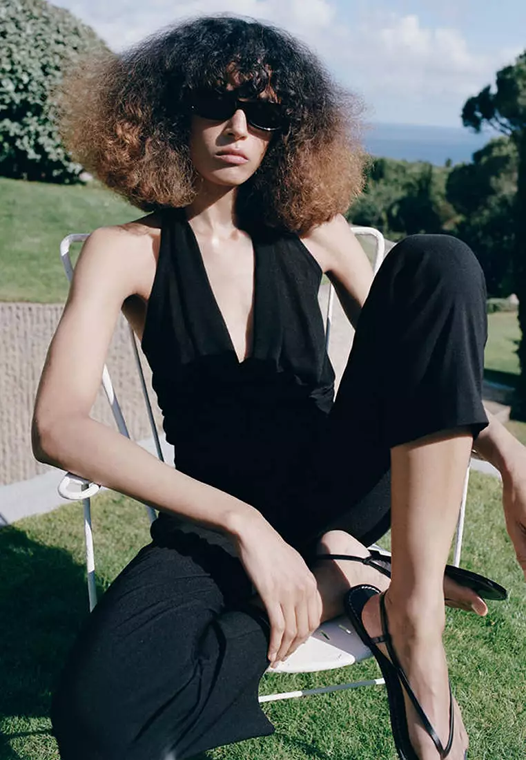 Fine-Knit Draped Top
