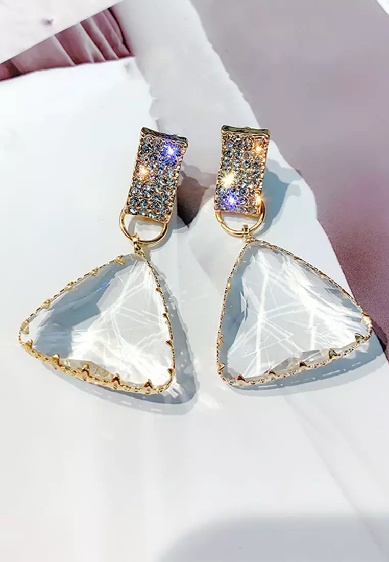 Geometric discount triangle earrings