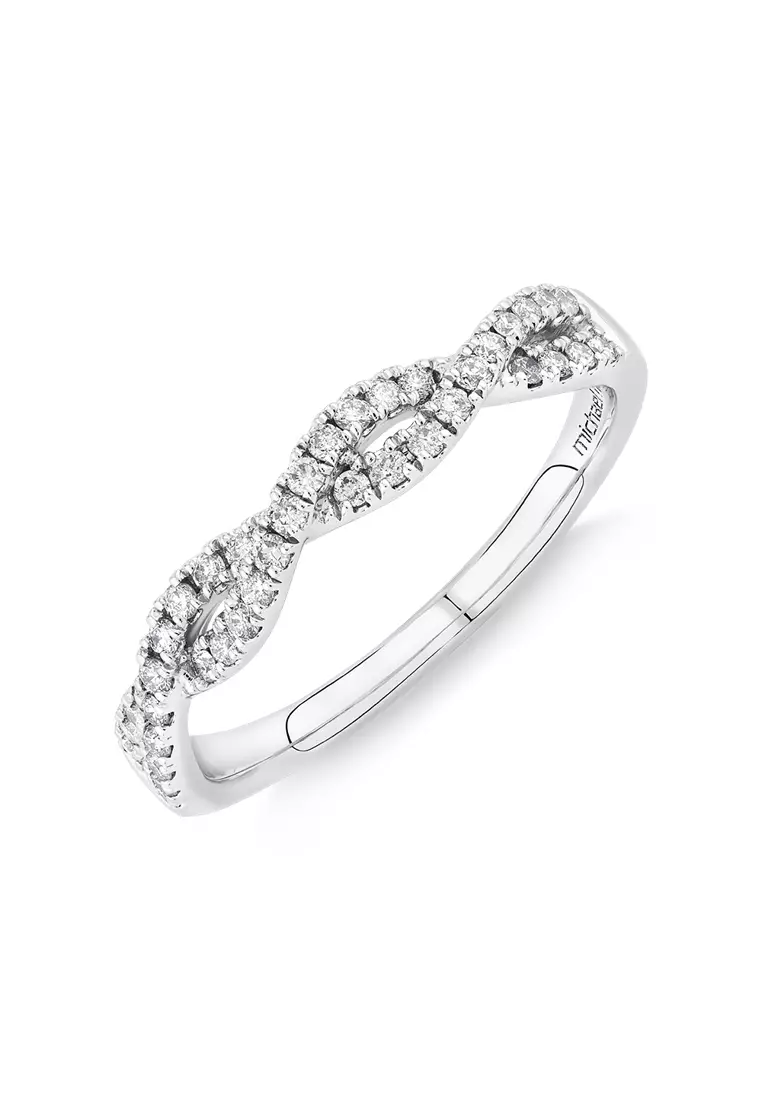 White gold twist wedding ring on sale