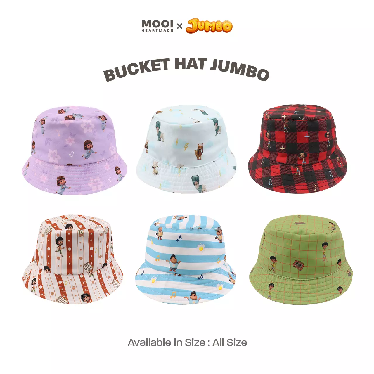 Mooi x Jumbo Topi Anak Bucket Hat - Atta