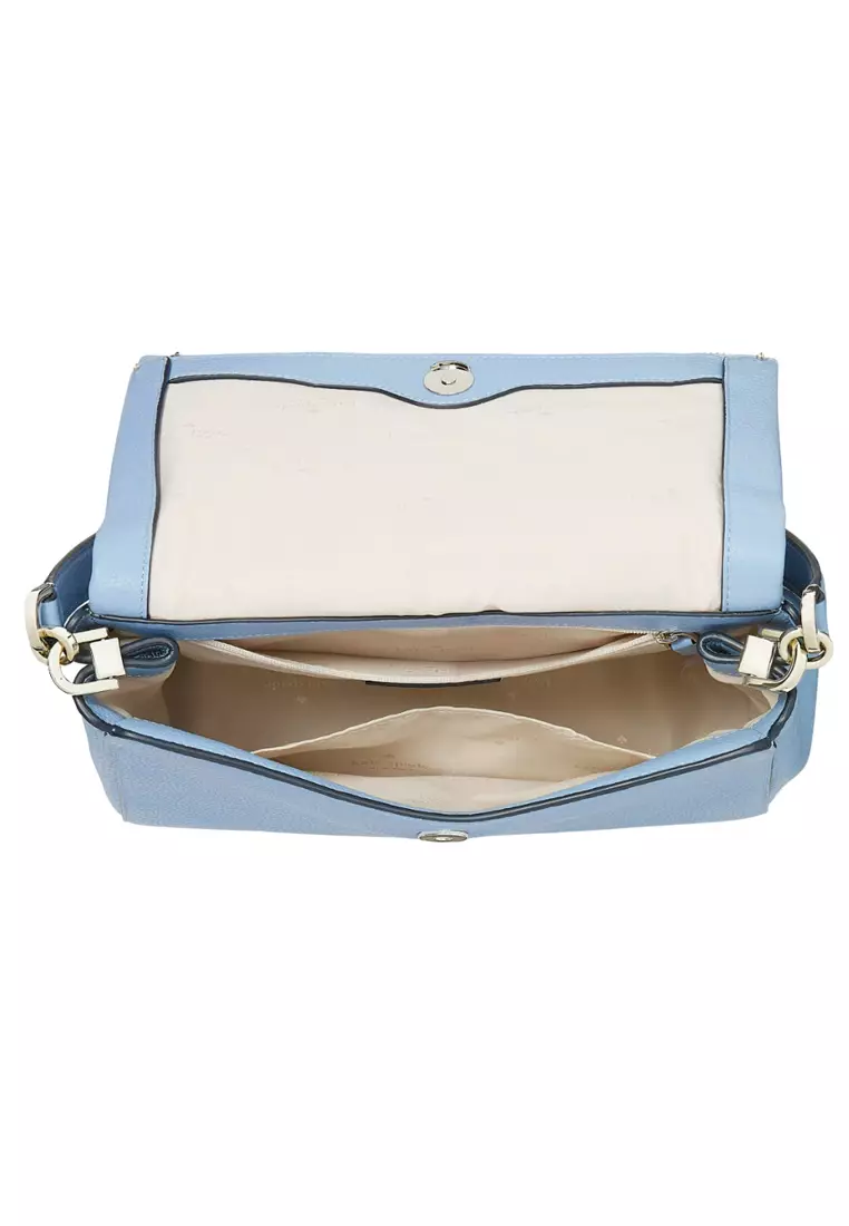Leila Medium Flap Shoulder Bag - Blue
