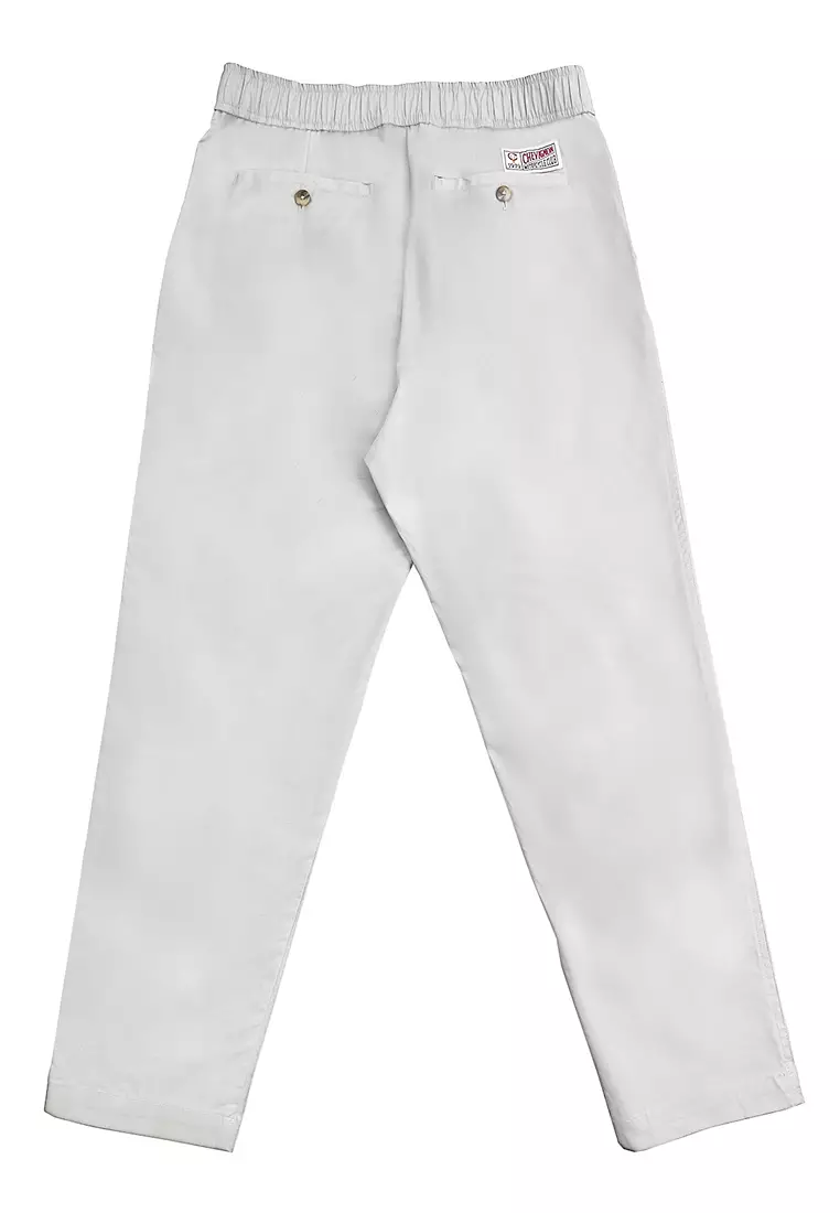 男裝 標準修腳 彈力棉涼感休閒褲