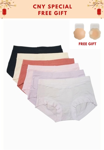 Kiss & Tell multi CNY Special 6 Pack Becca Cotton Panties 5D6FBUS0A0F973GS_1