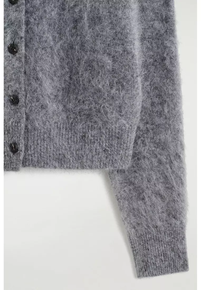 BRUSHED MERINO WOOL CARDIGAN