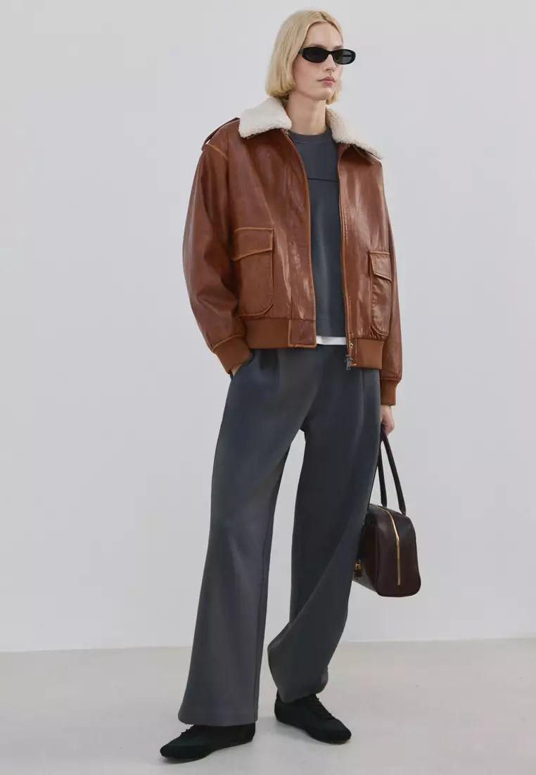 Straight-Fit Cotton Trousers