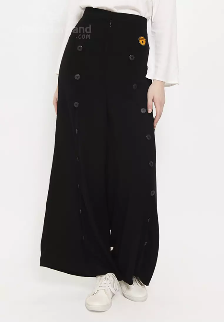 Doraemon Bottons Pants Black