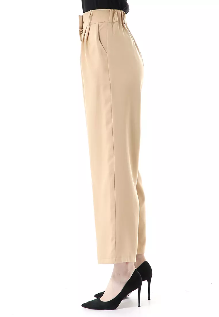 Adella Cullote Pants Bawahan Wanita Premium Quality - Cream