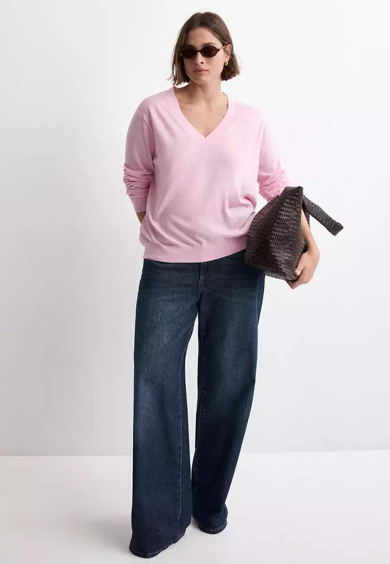 V-Neck Knit Sweater