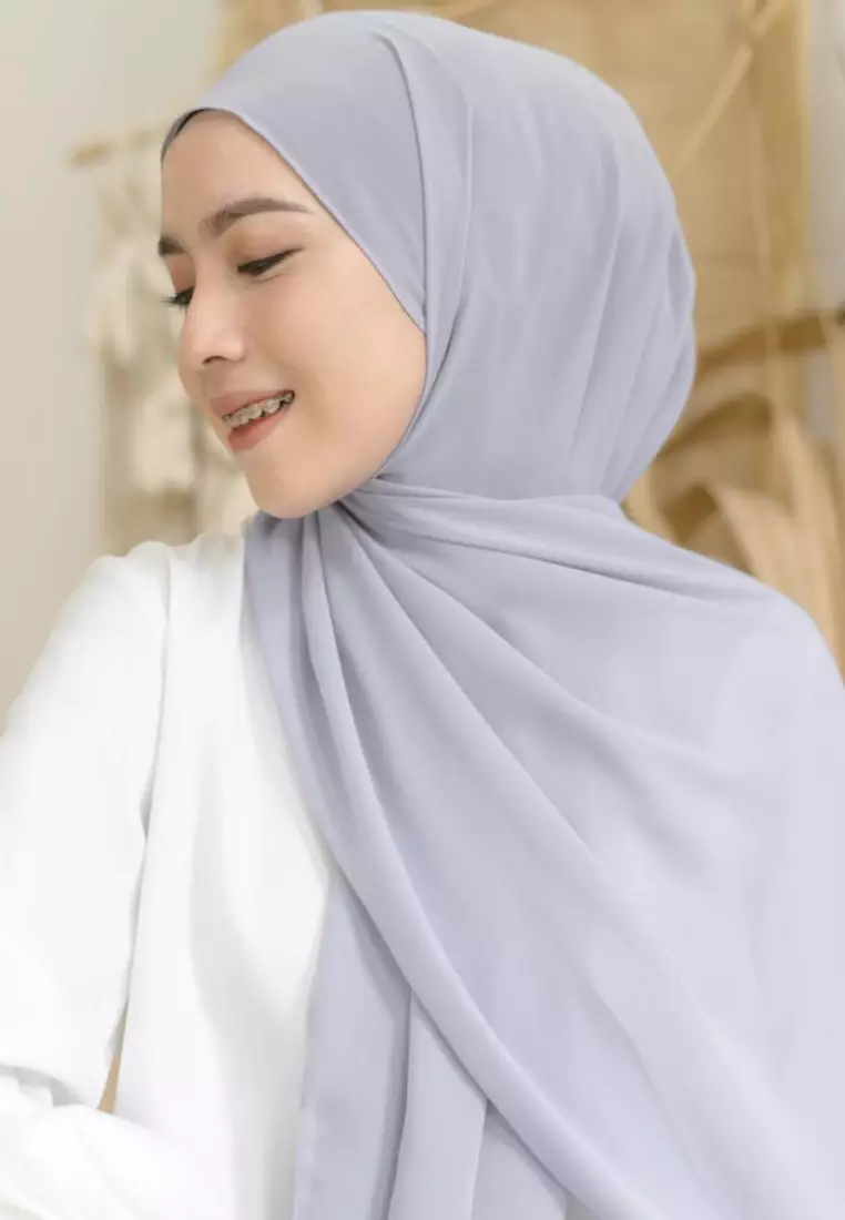 Bawal Shawl Soft Blue Grey