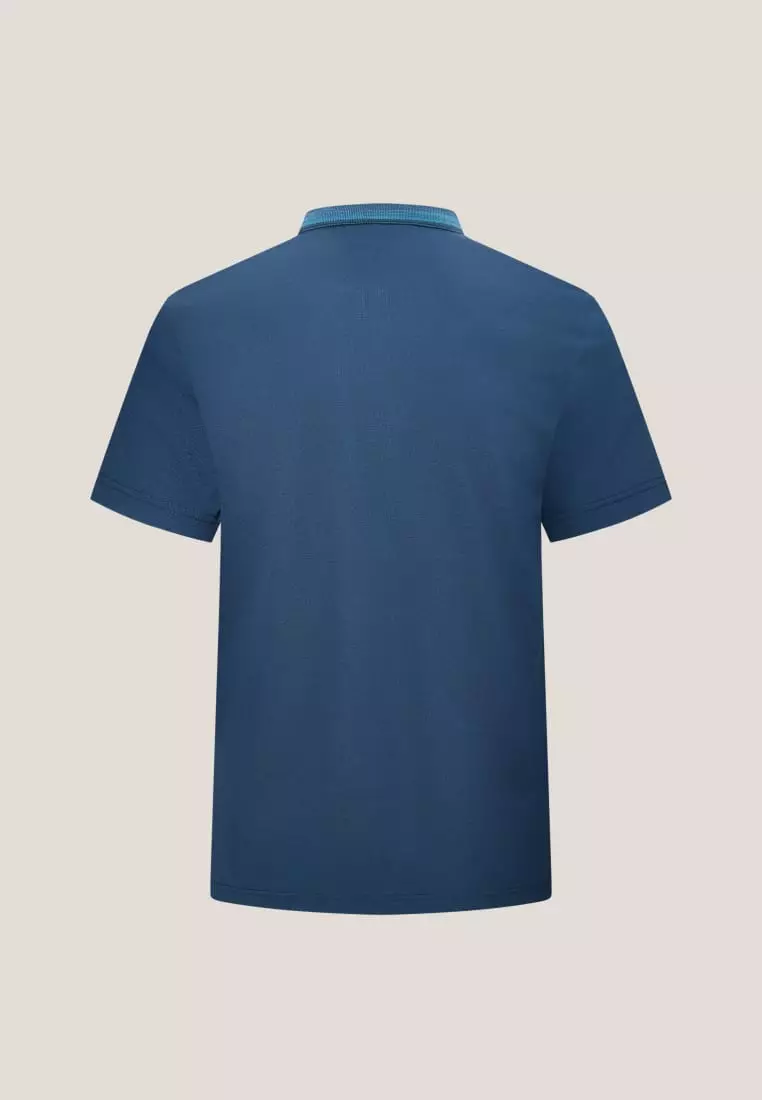 G2000 Non-Iron Pure Cotton Pique Smart Fit Stand Collar Short Sleeve Polo Tee
