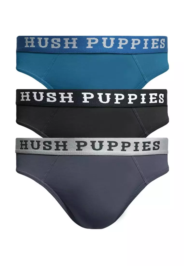 Buy Hush Puppies Apparel HUSH PUPPIES 3PCS MEN'S MINI BRIEFS COTTON ELASTANE  #107724 2024 Online