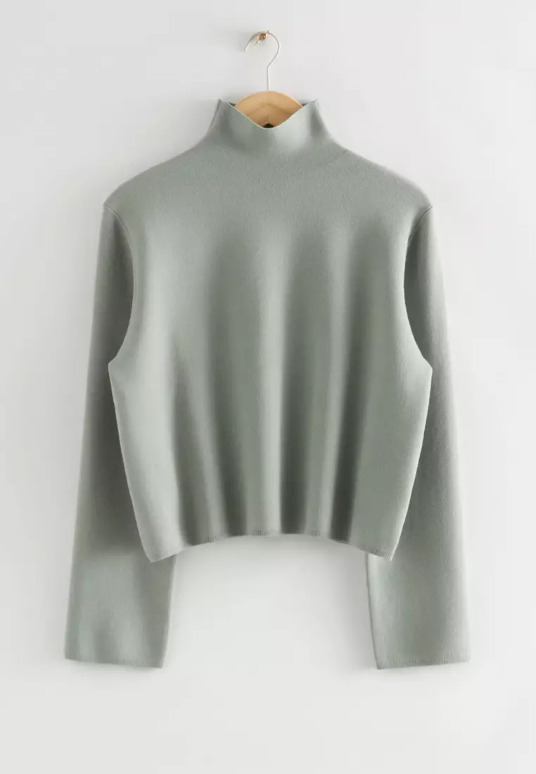 Boxy Turtleneck Knit Jumper