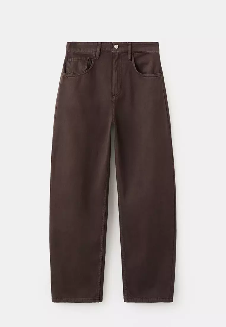 High-Waisted Barrel Jeans