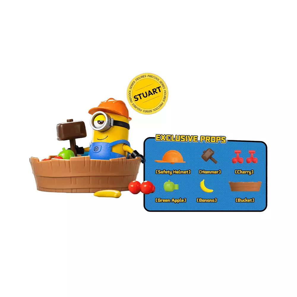 BLOKEES MINIONS PRECOOL 03 MINIFIGURE STUART THE FRUIT MAKER - KUNING