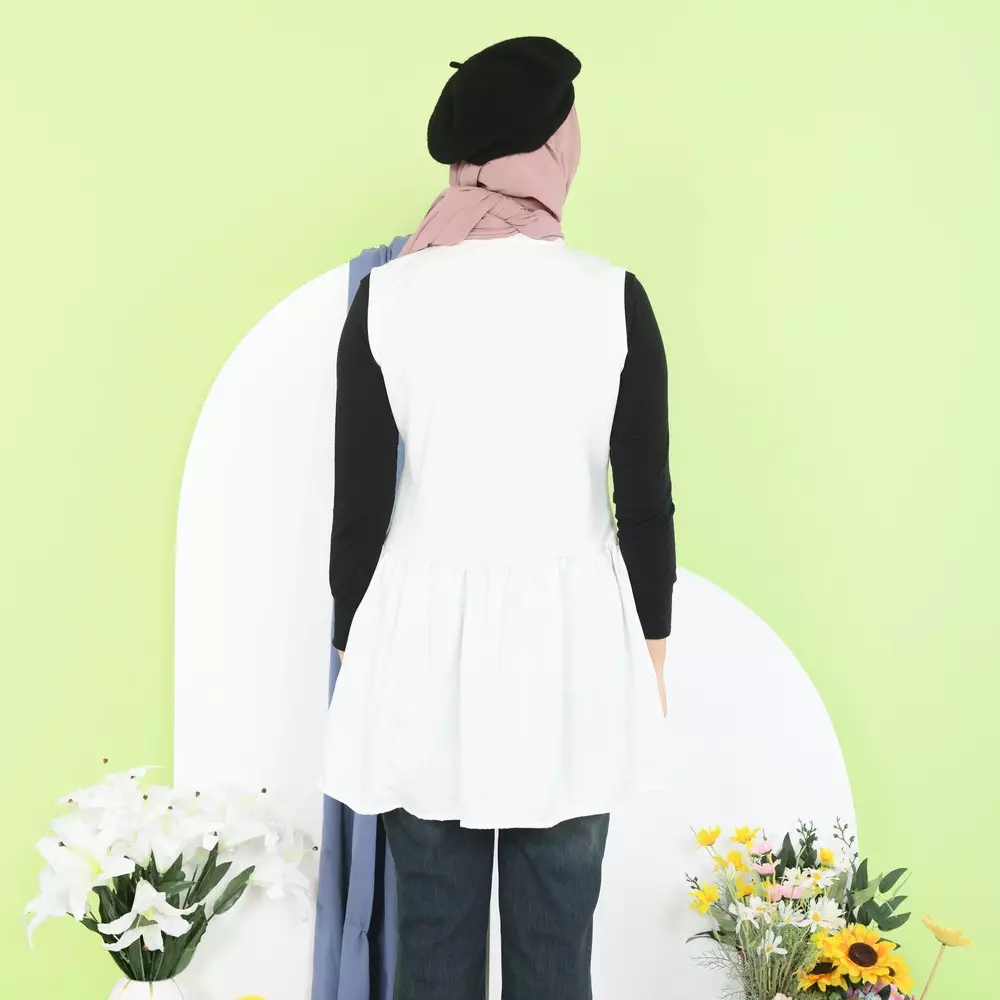 Vleya Sleeveless Midi Inner Dress - Broken White M19722 R49S5