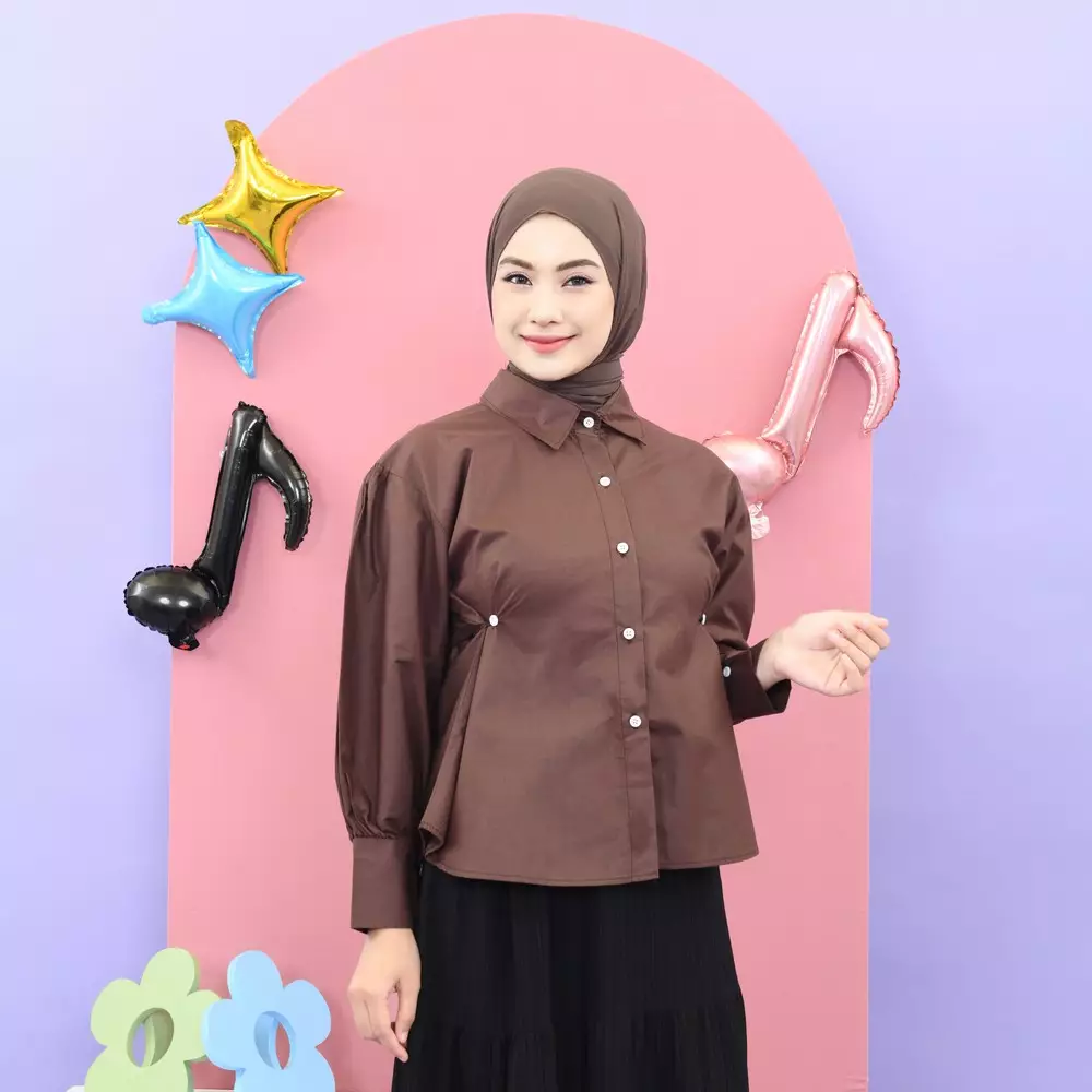 Dyandra Kemeja - Coffee M19730 R42S2