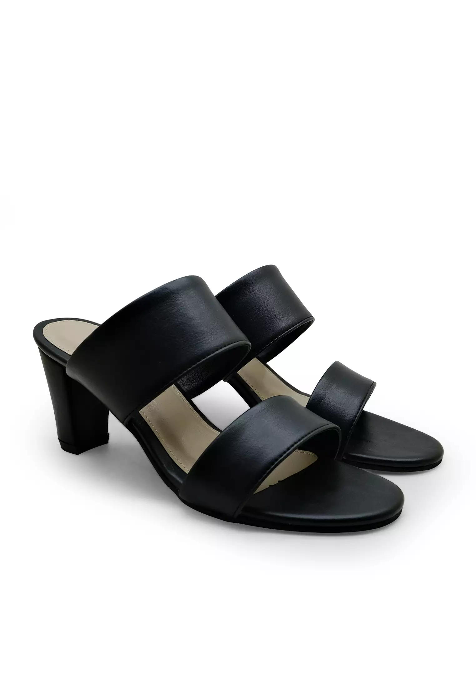 Olivia Sandal Double Strap Wanita Hak 7 cm