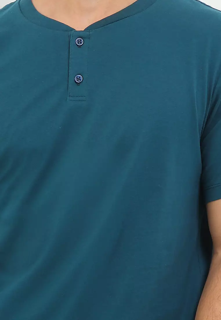 Short Sleeve Henley T-Shirt