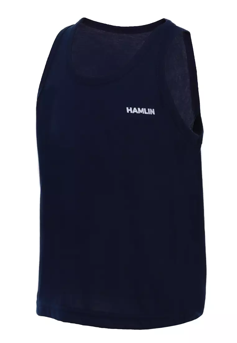 Oriel Singlet Anak Unisex Motif Polos Kids Tshirt Sleeveless Material Cotton ORIGINAL - Navy