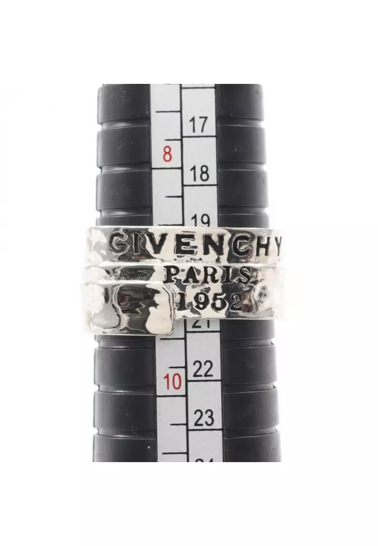 Pre-Loved Givenchy tape ring ring Silver