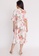 Hook Clothing white and pink and multi Floral Surplice Pleated Dress 31034AADF2E82CGS_2