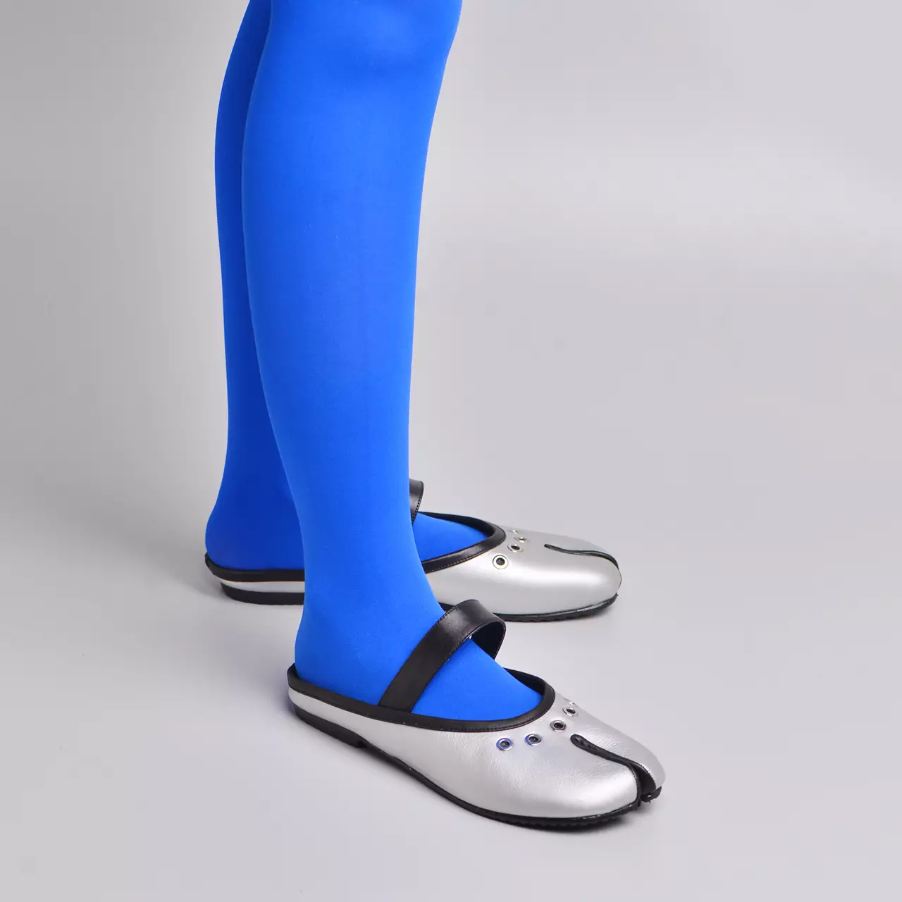 Afahla Tabi Mules Silver