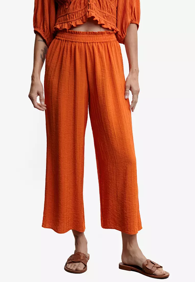 Textured Culotte Trousers