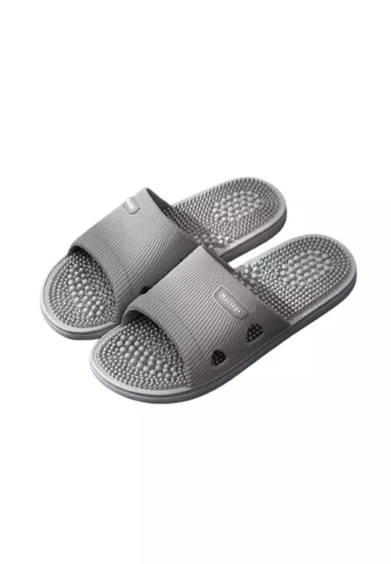 Sandal Rumah Refleksi PVC EVA Anti-Slip Soft Slipper 42-43 Gray - ORIGINAL