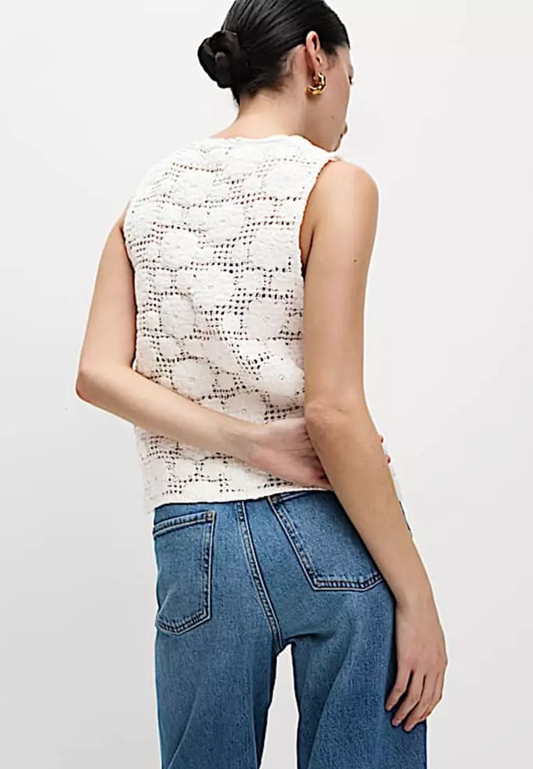 Pure Cotton Textured Vest