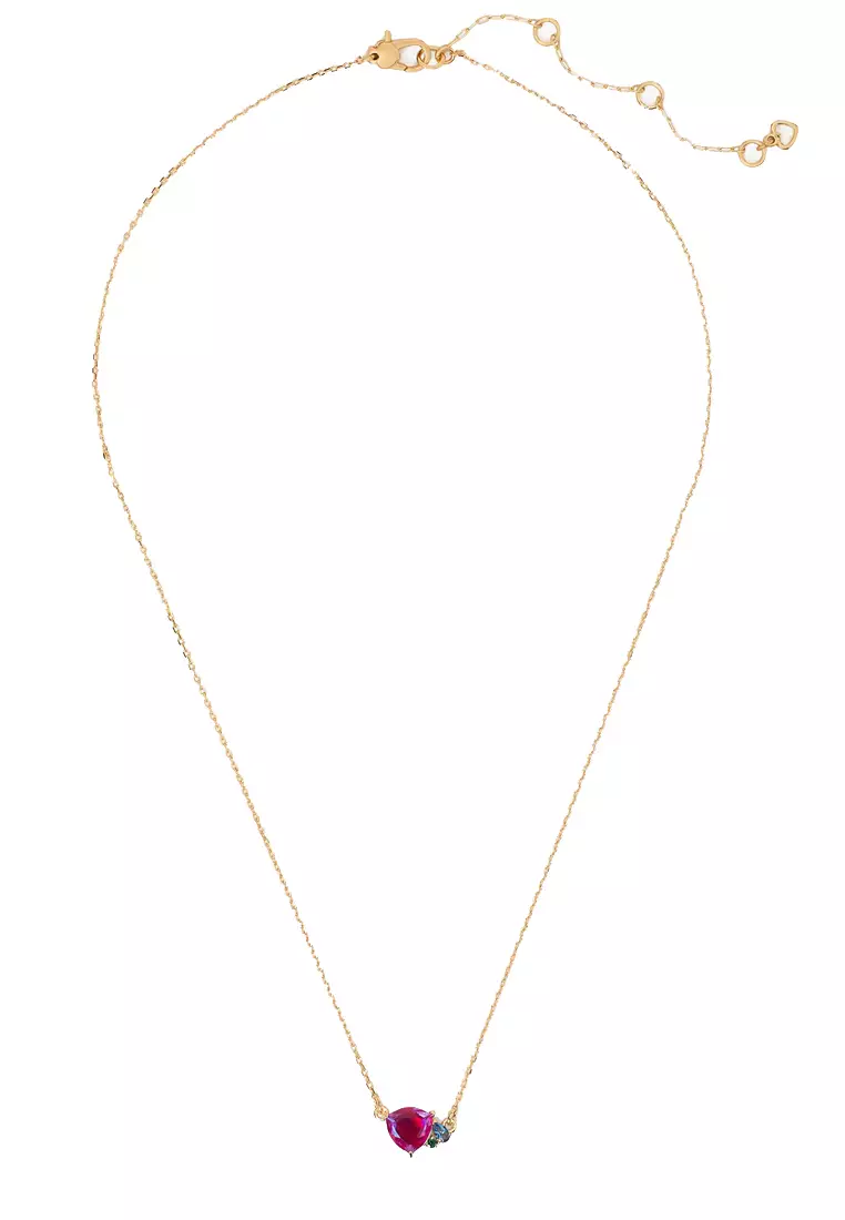 Shine Me Up Pendant Necklace - Red Multi KJ393