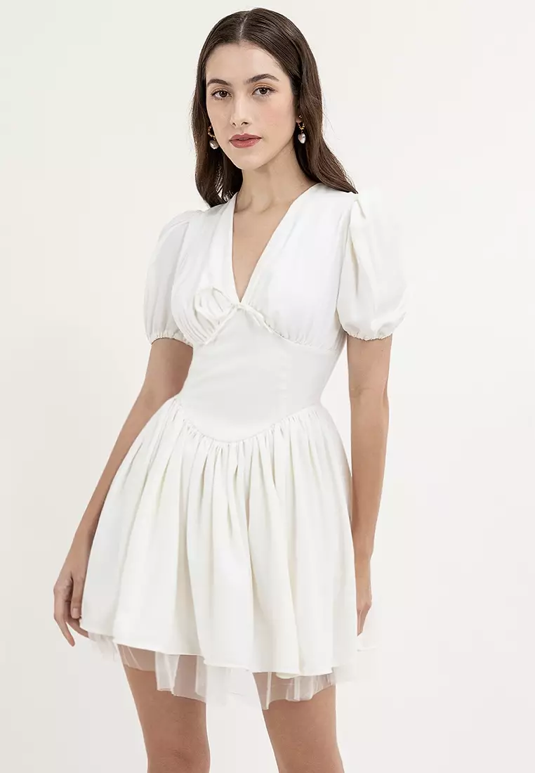 Sabrina Puff-sleeved Mini Dress