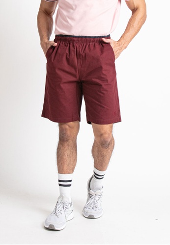FOREST red Forest 100% Cotton Twill Shorts - 65803 - 56Maroon 293BCAAB9CD563GS_1