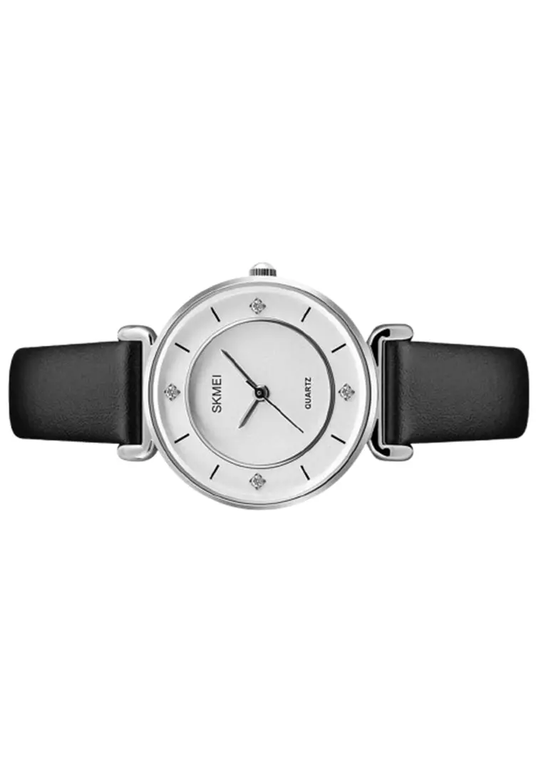 Jam Tangan Wanita / SKMEI 1330 Analog Leather / Jam Tangan Wanita Analog ORIGINAL - Silver