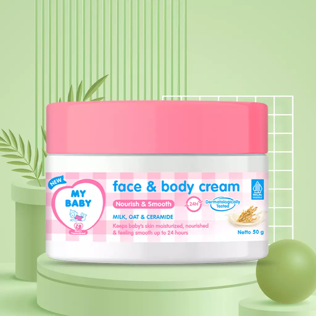 MY BABY Face & Body Cream Nourish Smooth 50Gr (443407)