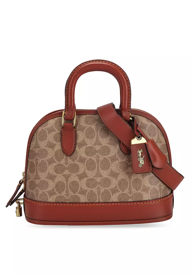 Quinn satchel clearance in signature canvas