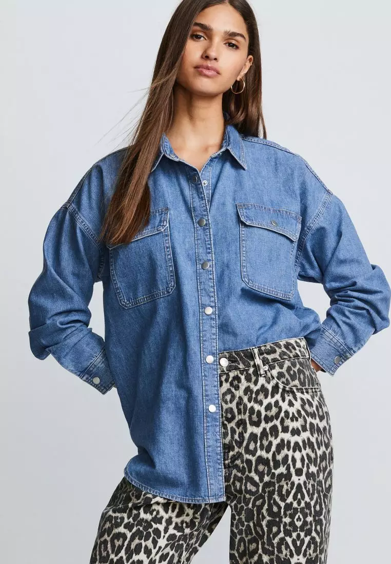 Denim printed shirts online