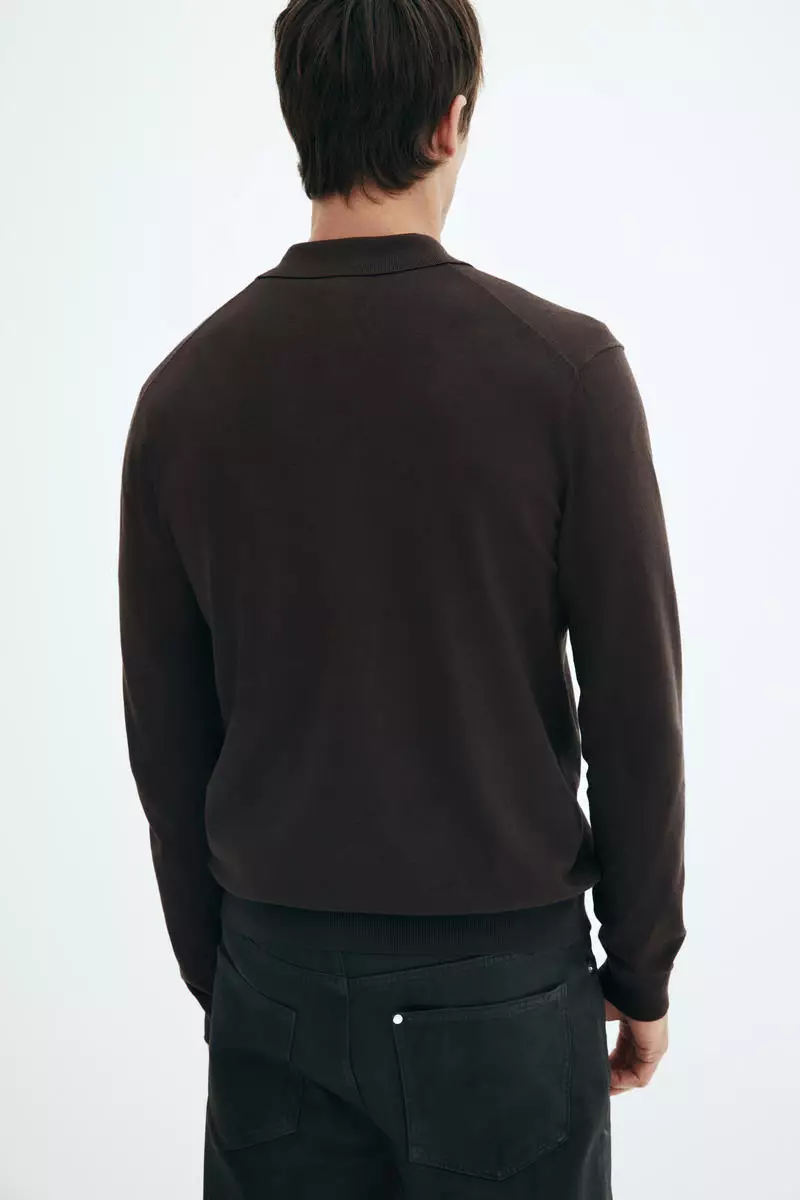 Regular Fit Fine-knit polo shirt