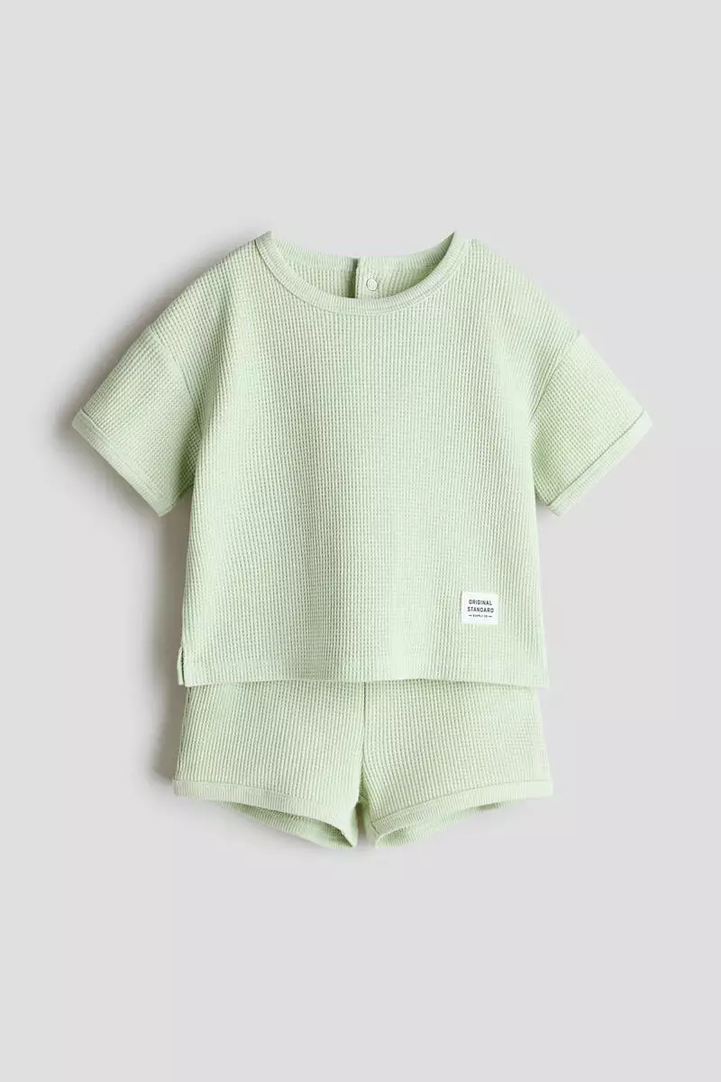 2-piece waffled cotton set
