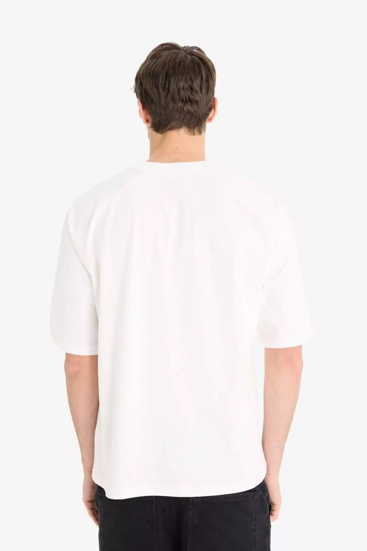 100% Cotton Loose Fit Crew Neck Printed Short Sleeve T-Shirt F0186Ax25Sm