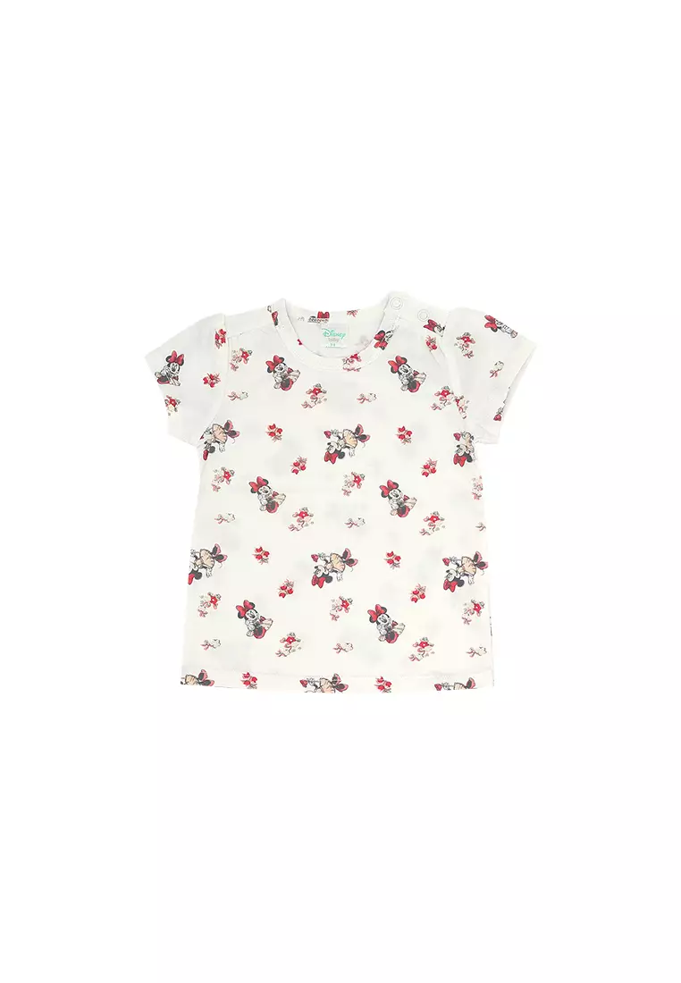 Disney Baby Minnie "Minnie Red Bow" Shirt and Jumper Set