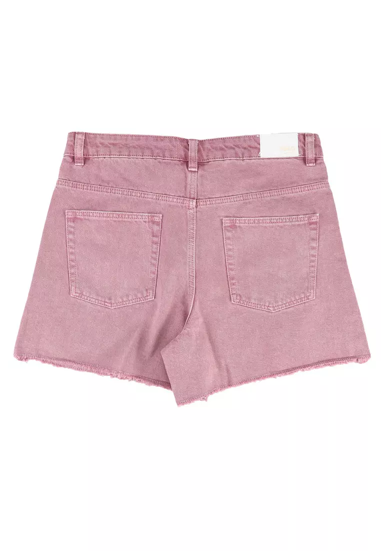 Teens Frayed Hem Denim Shorts