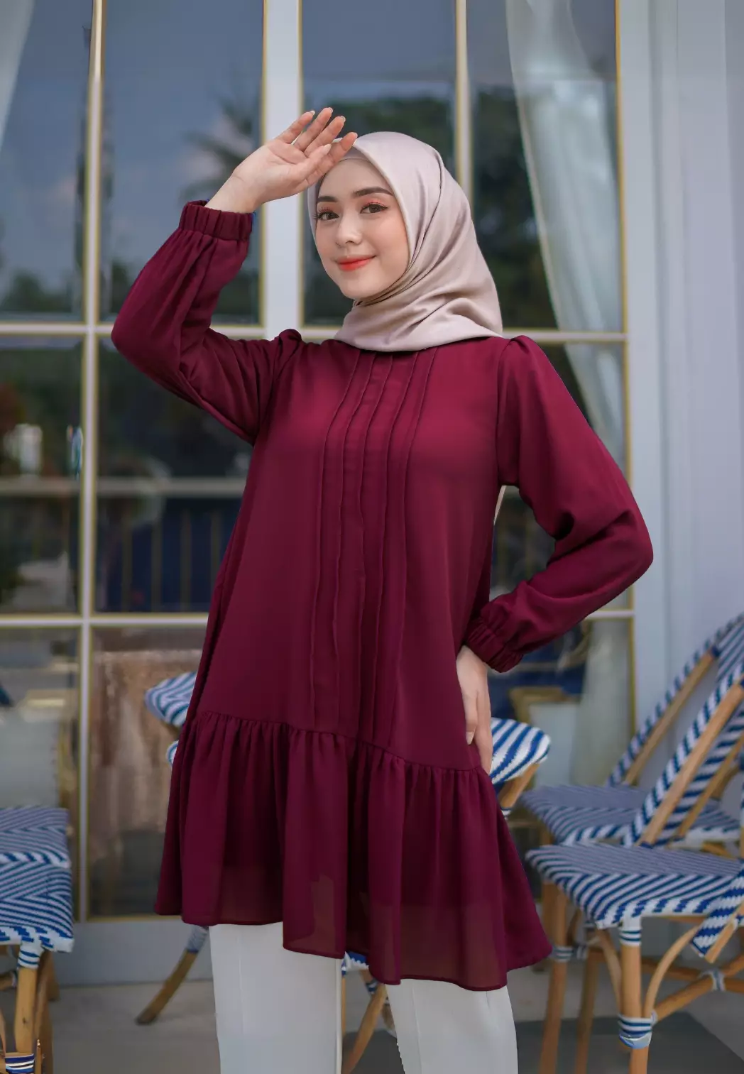 Nicole Blouse - Maroon