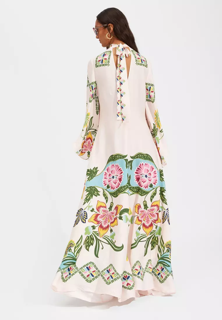 New color blocked printed dress CA241128111W